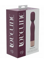 LoveLine Glamour Silicone Rechargeable 10 Speed Mini Wand - Burgundy
