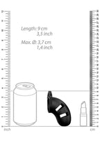 ManCage Model 20 Chastity Cage with Plug 3.5in - Black
