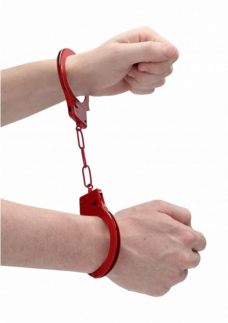 Ouch! Beginners Handcuffs Metal - Red