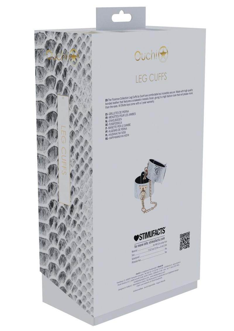 Ouch! Florence Collection Leg Cuffs - White