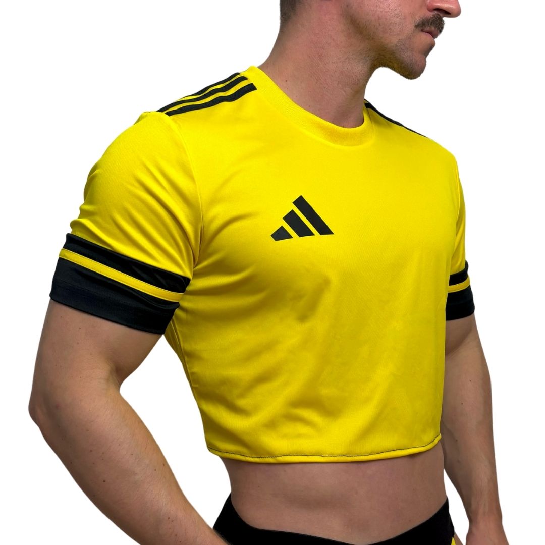 Adidas Neo Yellow Short Sleeve Crop Top BY SNEAKERMASK
