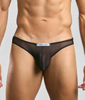 Justin + Simon Classic Mens Bikini - Black Mesh