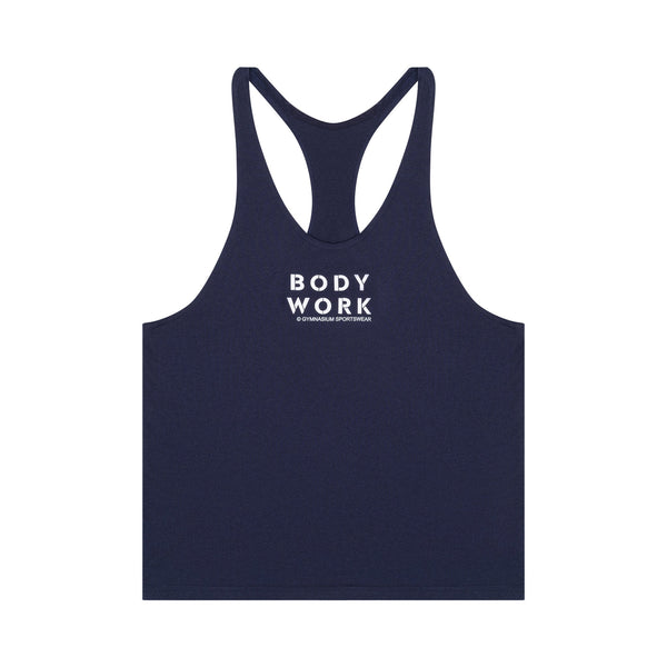GYMNASIUM THE BODY WORK STRINGER TANK NAVY BLUE