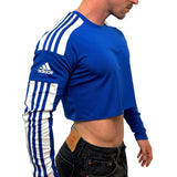 Adidas Sport Blue Long Sleeve Crop Top BY SNEAKERMASK