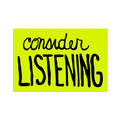 Consider Listening By Sam Durant - Die-Cut Sticker