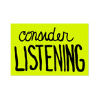 Consider Listening By Sam Durant - Die-Cut Sticker