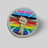 Lgbtqia+ Pride Resist Fist Pin by Gaypin'