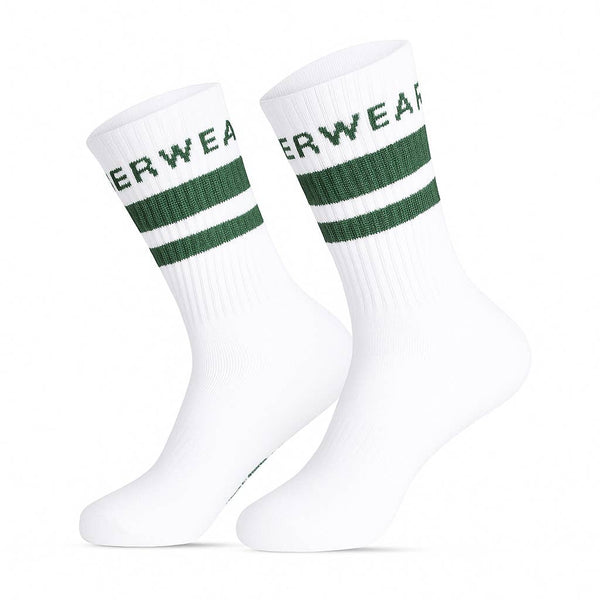 Mounderwear Stripe Athletic Crew Socks Green