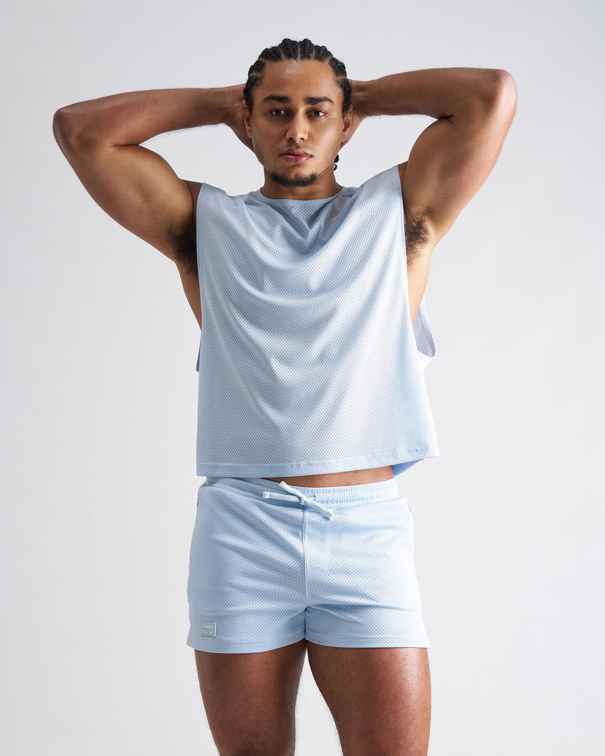 TEAMM8 S.S.C. Mesh Muscle Tank - Light Blue