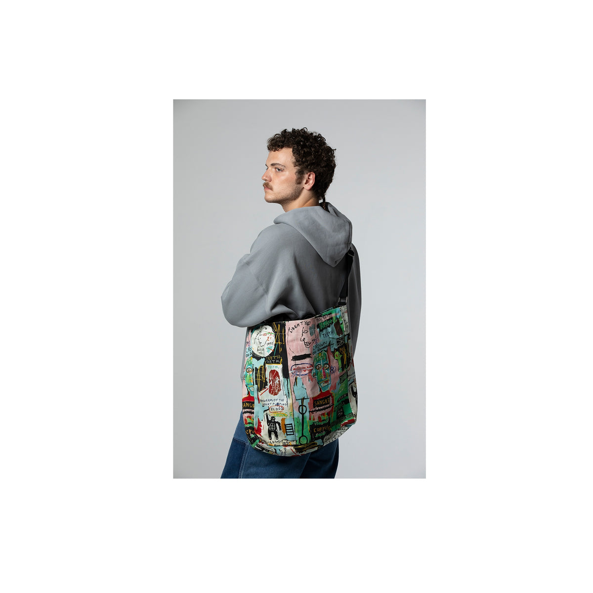 Jean-Michel Basquiat in Italian Crossbody Bag