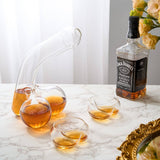 Penis Whiskey Decanter With Two Whiskey Glasses