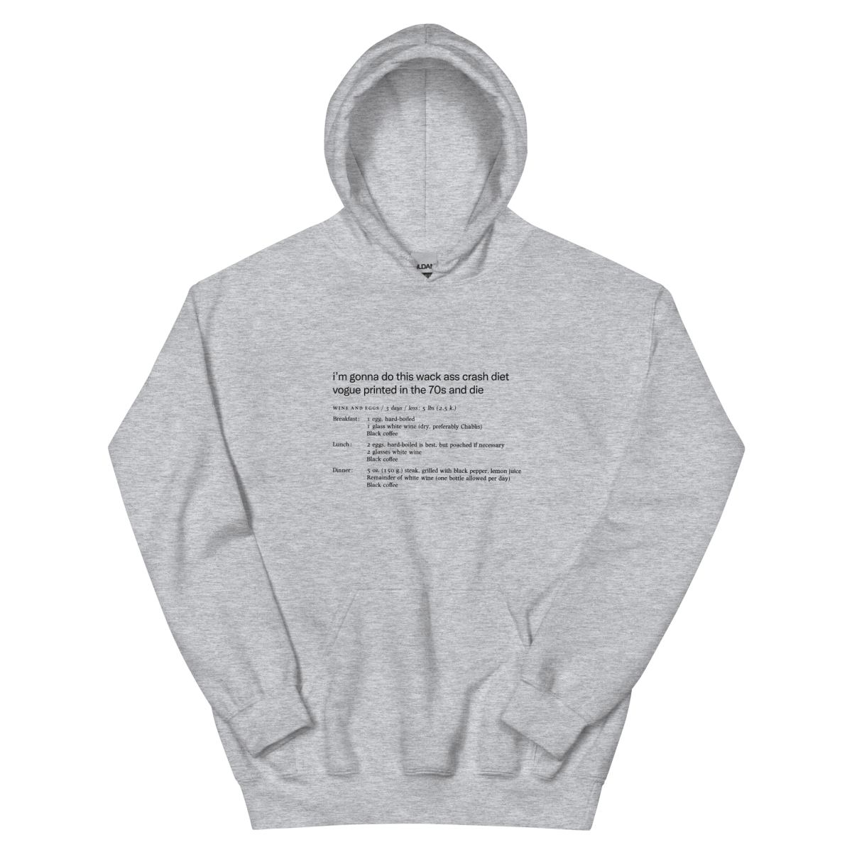 Whack Ass Vogue Crash Diet Shirt Hoodie