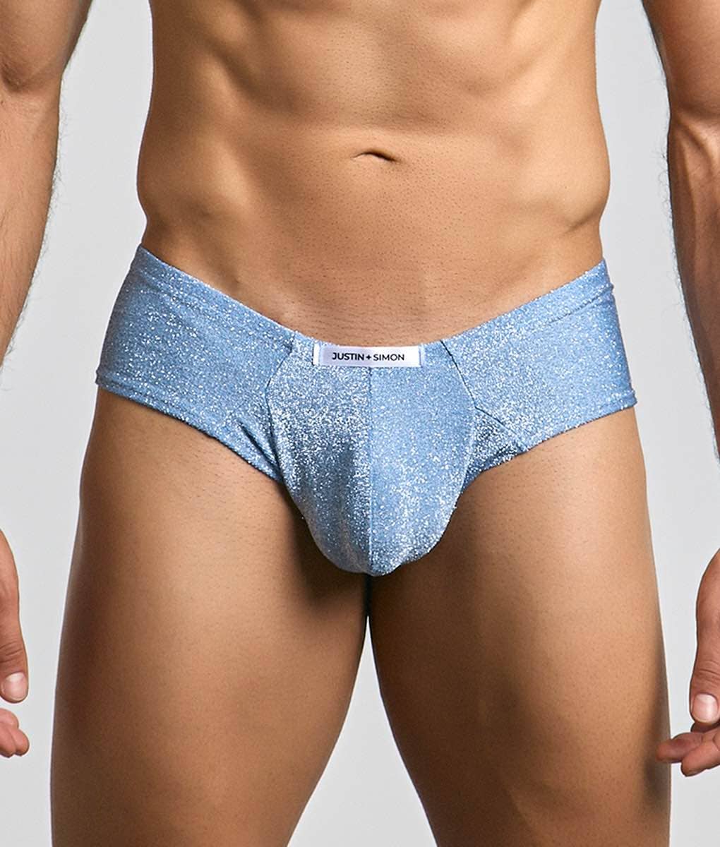 Justin + Simon Cheek - Lurex Blue