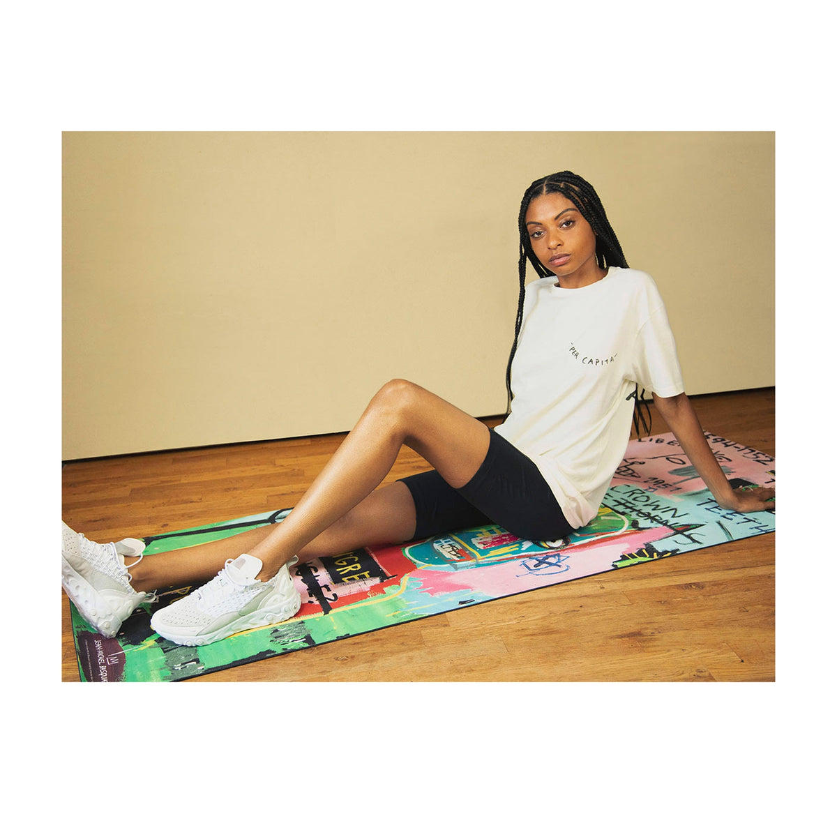 Jean-Michel Basquiat in Italian Rubber Exercise Mat