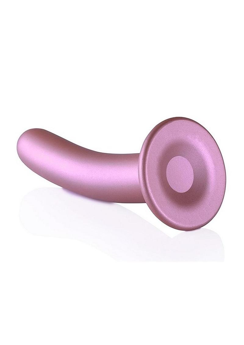 Ouch! Smooth G-Spot Silicone Dildo 7in - Metallic Rose Gold