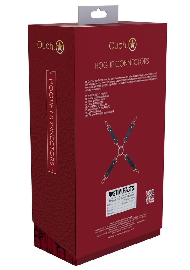 Ouch! Milan Collection Hogtie Connectors - Black/Red