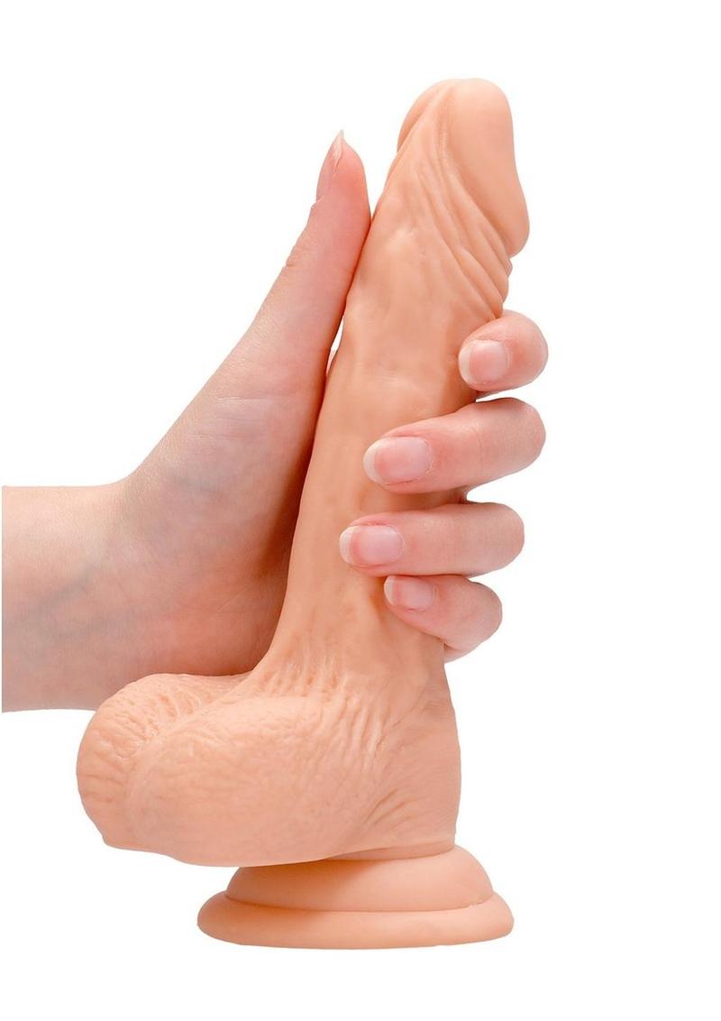 RealRock Skin Realistic Dildo with Balls 7in - Vanilla