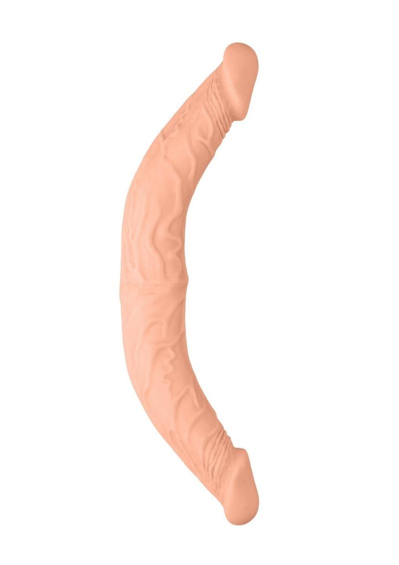 RealRock Skin Realistic Double Dildo 14in - Vanilla
