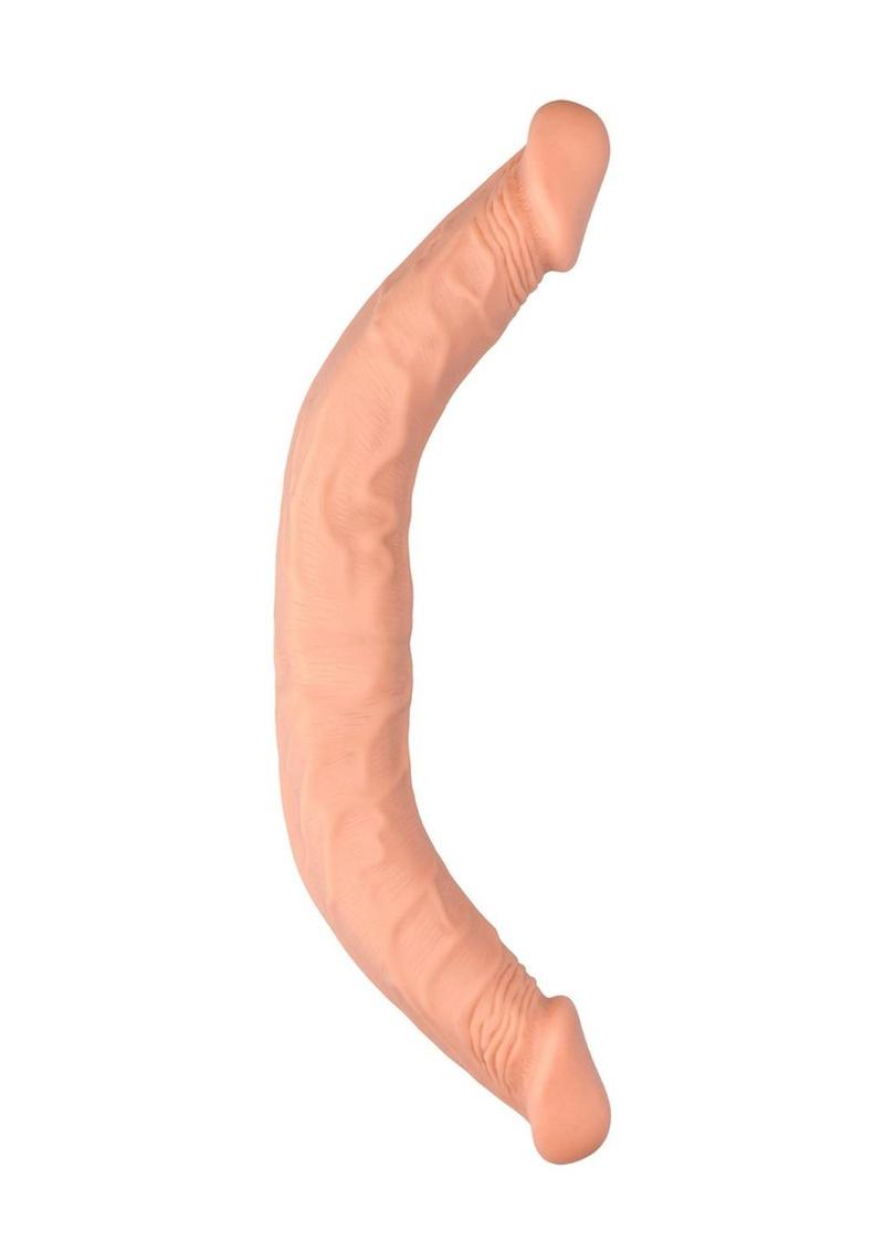 RealRock Skin Realistic Double Dildo 18in - Vanilla