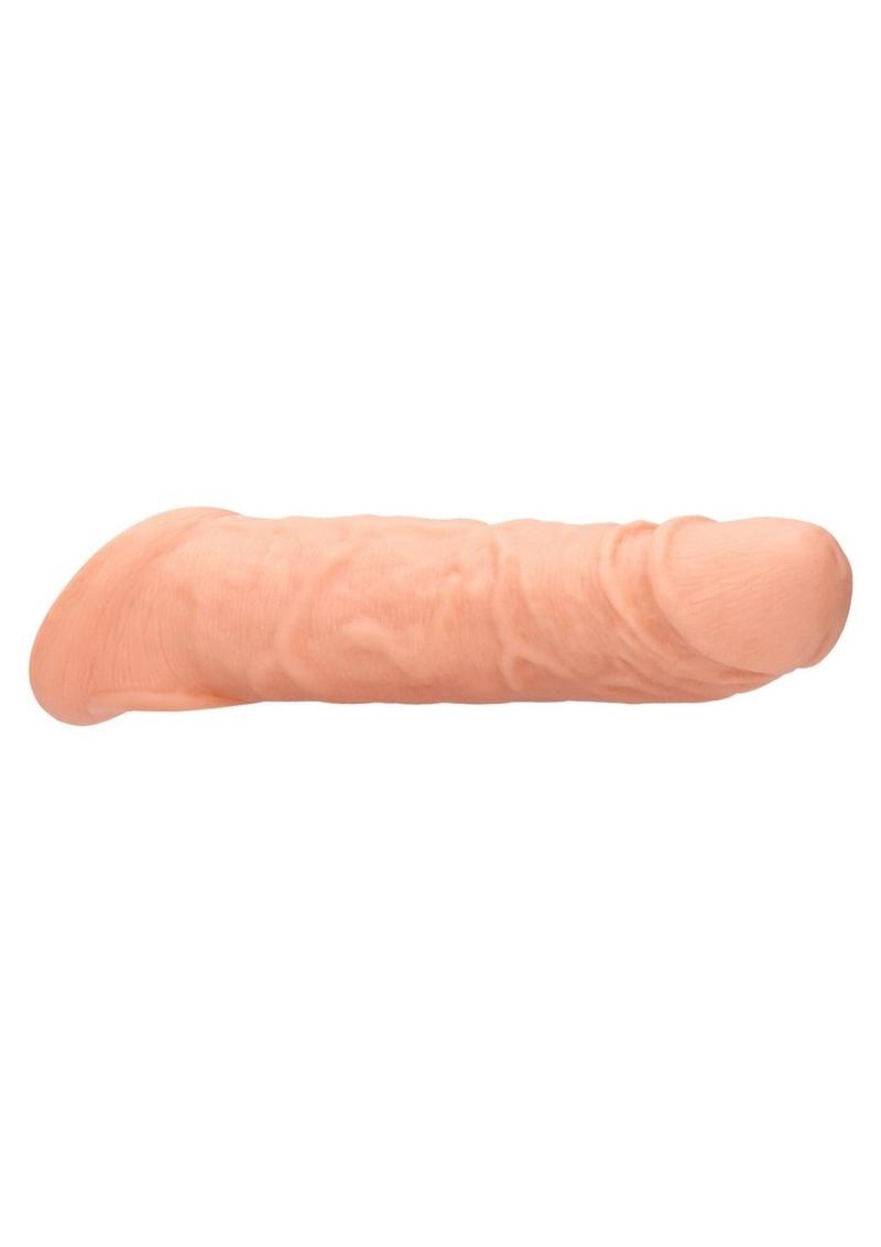 RealRock Skin Penis Extender with Rings 8in - Vanilla