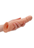 RealRock Skin Penis Extender with Rings 8in - Vanilla