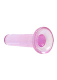 RealRock Crystal Clear Non Realistic Dildo with Suction Cup 5.3in - Pink