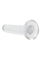 RealRock Crystal Clear Non Realistic Dildo with Suction Cup 5.3in - Clear