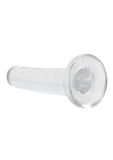 RealRock Crystal Clear Non Realistic Dildo with Suction Cup 5.3in - Clear