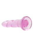 RealRock Crystal Clear Non Realistic Dildo with Suction Cup 7in - Pink
