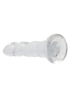 RealRock Crystal Clear Non Realistic Dildo with Suction Cup 7in - Clear