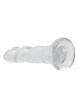 RealRock Crystal Clear Non Realistic Dildo with Suction Cup 7in - Clear