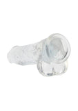 RealRock Crystal Clear Realistic Dildo with Balls 10in - Clear