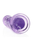 RealRock Crystal Clear Straight No Balls Dildo 7in - Purple