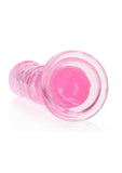 RealRock Crystal Clear Straight Dildo 8in - Pink