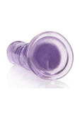 RealRock Crystal Clear Straight No Balls Dildo 9in - Purple
