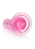RealRock Crystal Clear Straight No Balls Dildo 11in - Pink