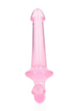 RealRock Crystal Clear Strapless Strap-On 6" - Pink