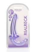 RealRock Crystal Clear Strapless Strap-On 6" - Purple