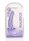 RealRock Crystal Clear Strapless Strap-On 6" - Purple