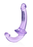 RealRock Crystal Clear Strapless Strap-On 6" - Purple