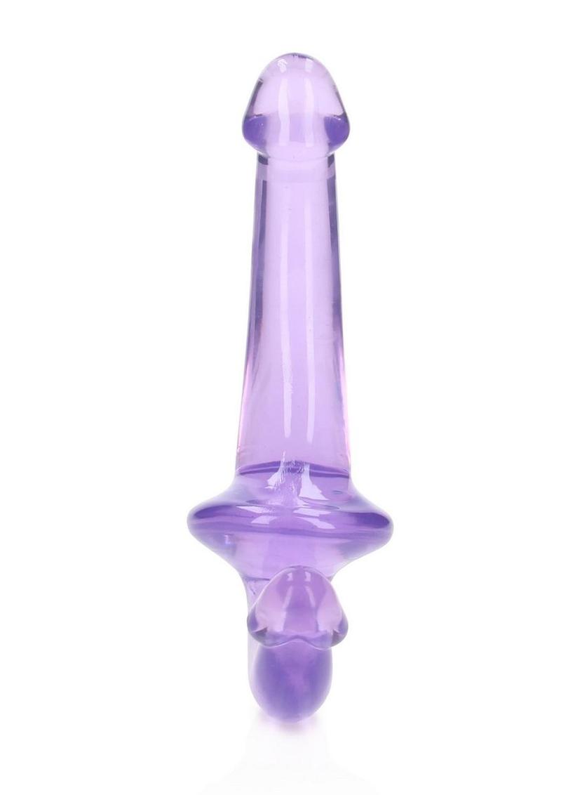 RealRock Crystal Clear Strapless Strap-On 6" - Purple