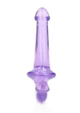 RealRock Crystal Clear Strapless Strap-On 6" - Purple