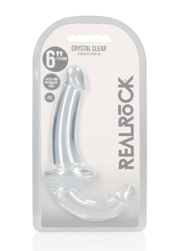 RealRock Crystal Clear Strapless Strap-On 6" - Clear