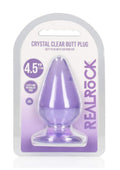 RealRock Crystal Clear Anal Plug 4.5in - Purple