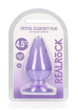 RealRock Crystal Clear Anal Plug 4.5in - Purple