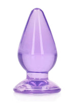 RealRock Crystal Clear Anal Plug 4.5in - Purple