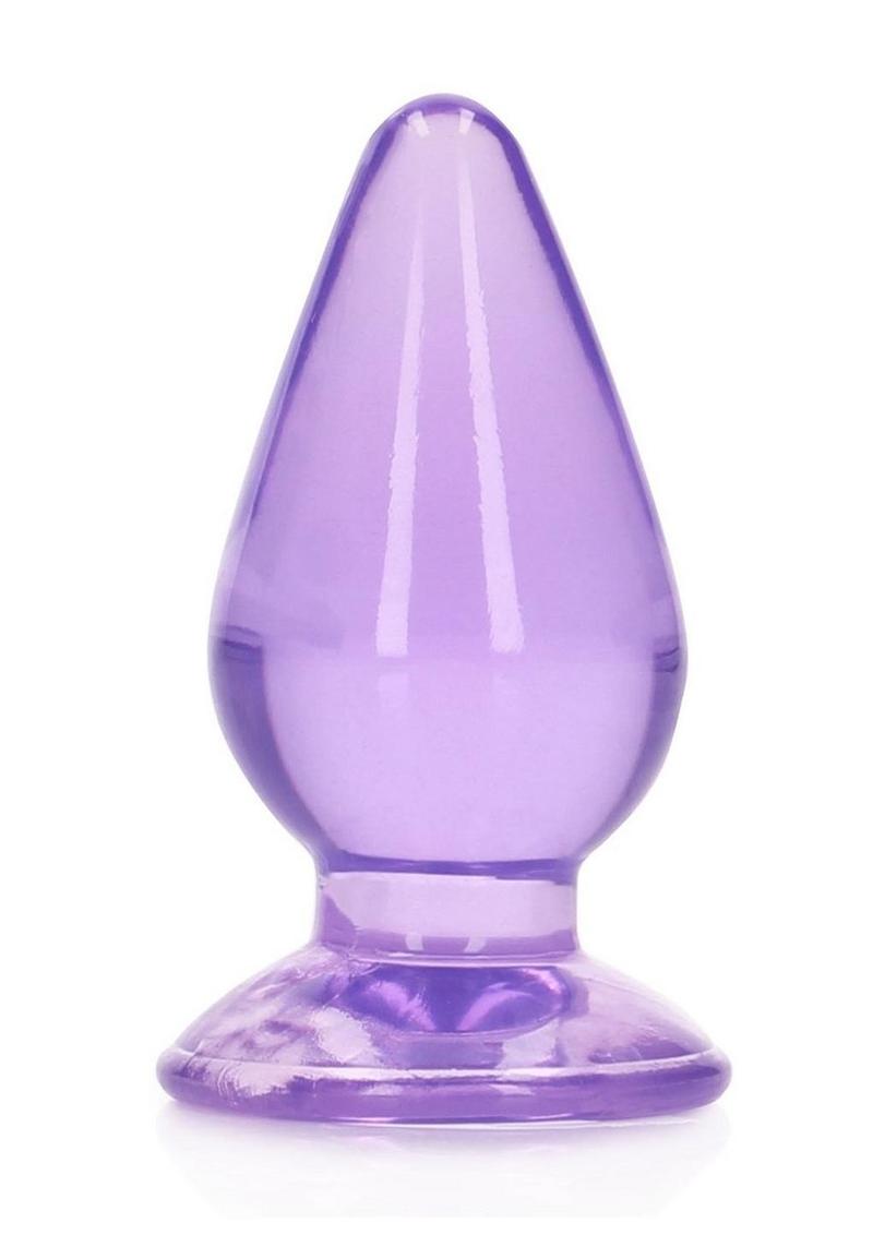 RealRock Crystal Clear Anal Plug 4.5in - Purple