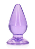 RealRock Crystal Clear Anal Plug 4.5in - Purple