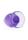 RealRock Crystal Clear Anal Plug 4.5in - Purple