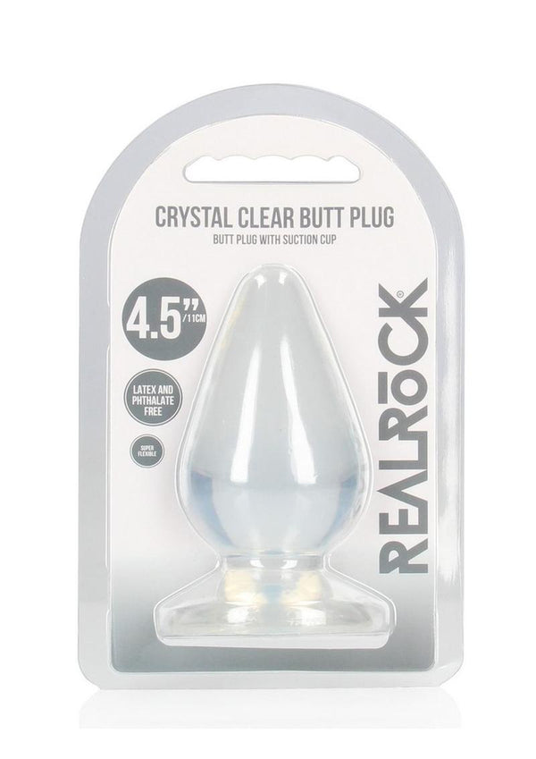 RealRock Crystal Clear Anal Plug 4.5in - Clear